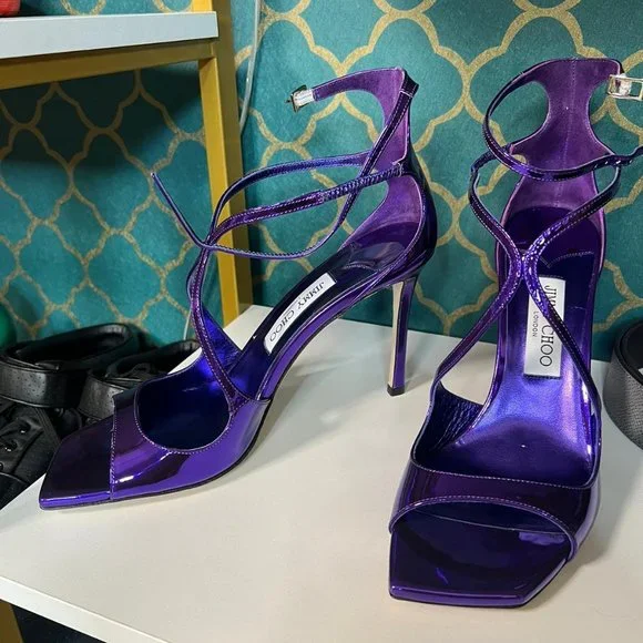 Jimmy Choo | Shoes | Jimmy Choo Azia 95 Cassis Liquid Metal